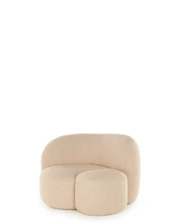 Best Kartell Aaland armchair tissu bouclé new stretch CREME
