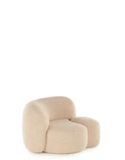 Best Kartell Aaland armchair tissu bouclé new stretch CREME