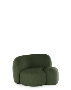 Clearance Kartell Aaland armchair tissu bouclé new stretch VERT