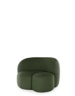 Clearance Kartell Aaland armchair tissu bouclé new stretch VERT