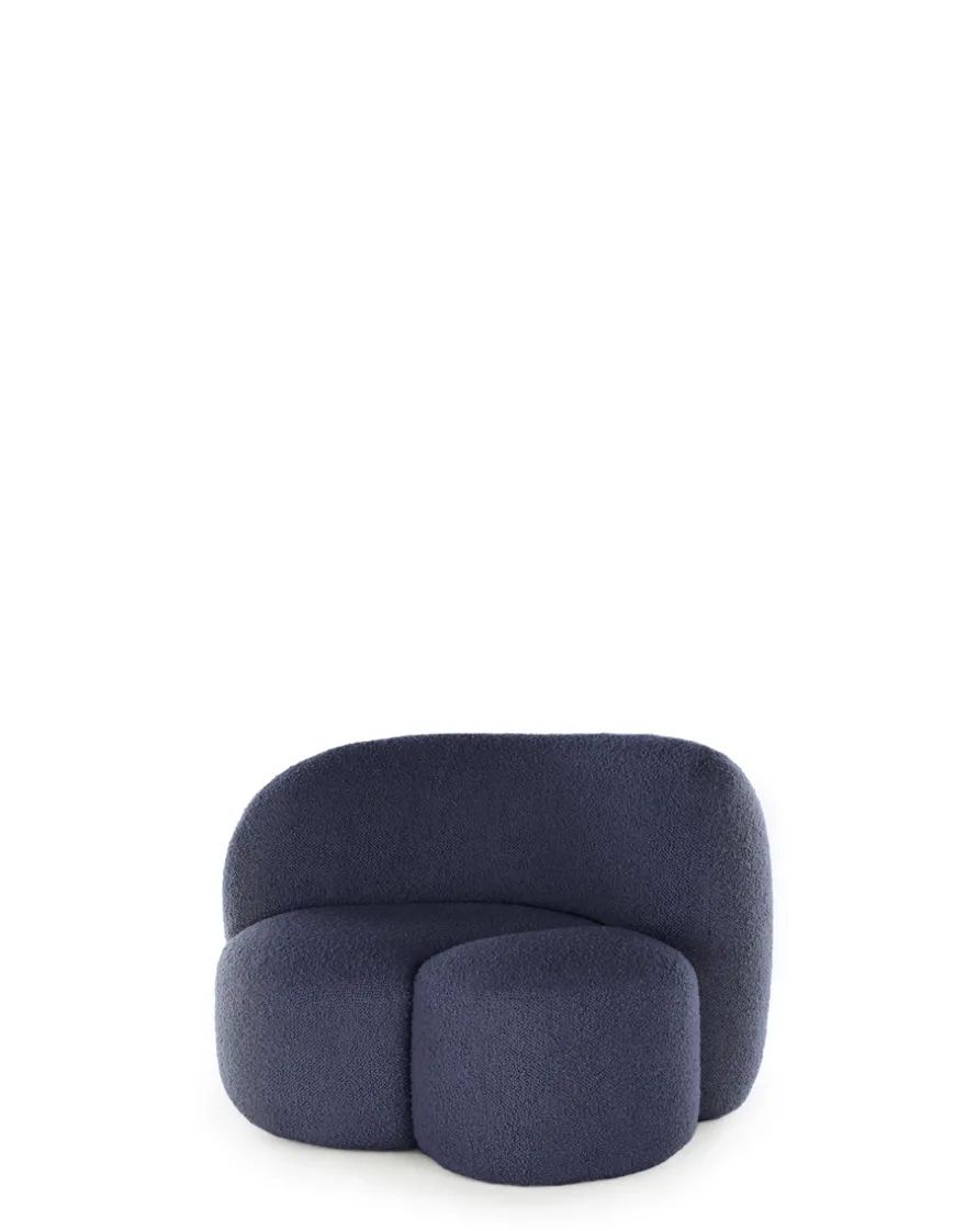 Online Kartell Aaland armchair tissu bouclé new stretch BLEU