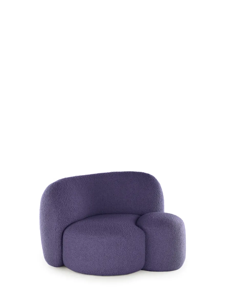 Sale Kartell Aaland armchair tissu bouclé new stretch INDIGO