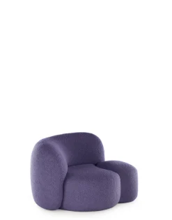 Sale Kartell Aaland armchair tissu bouclé new stretch INDIGO