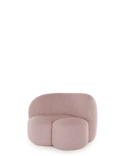 Best Kartell Aaland armchair tissu bouclé new stretch ROSE