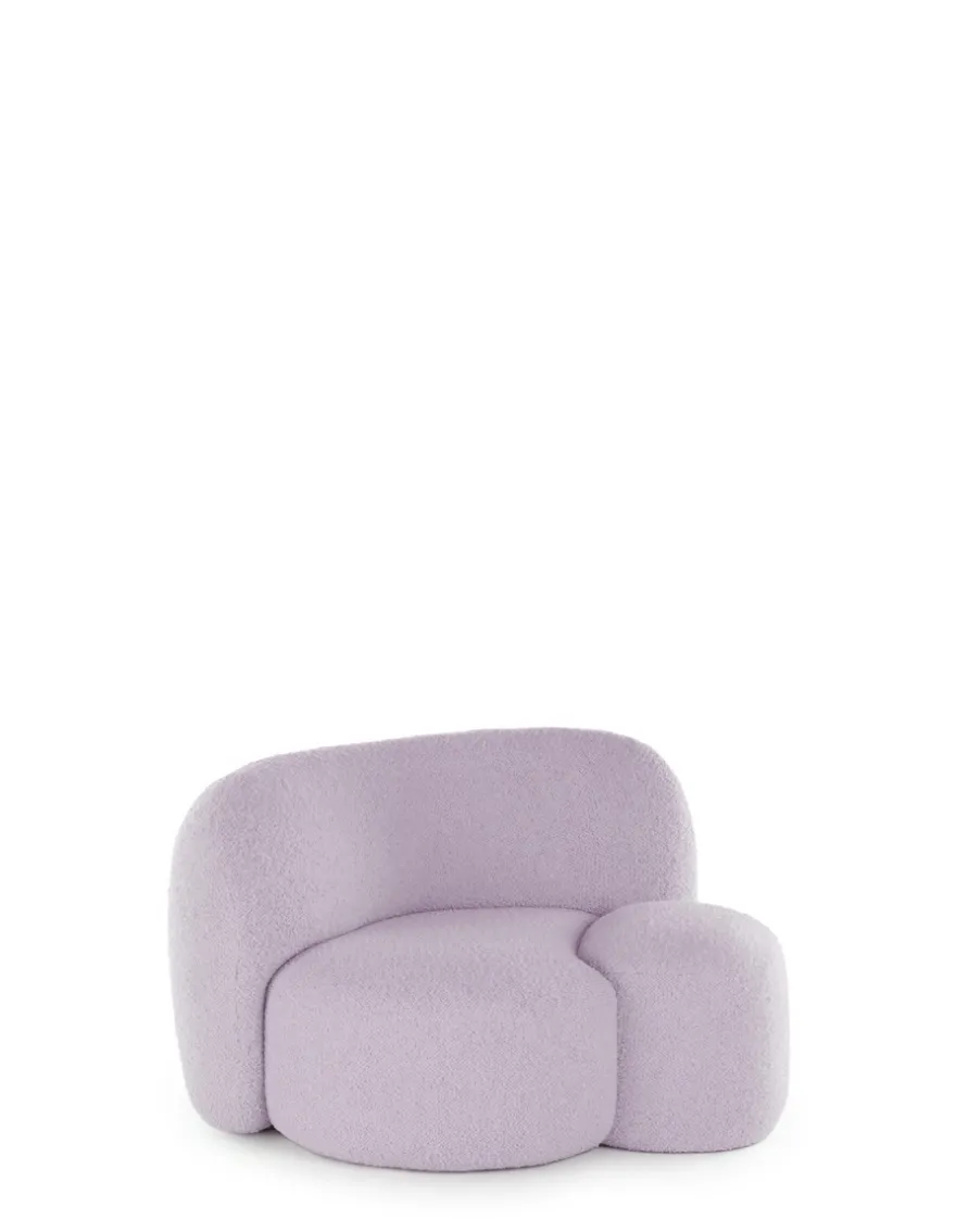 Clearance Kartell Aaland armchair tissu gorgone LILAS