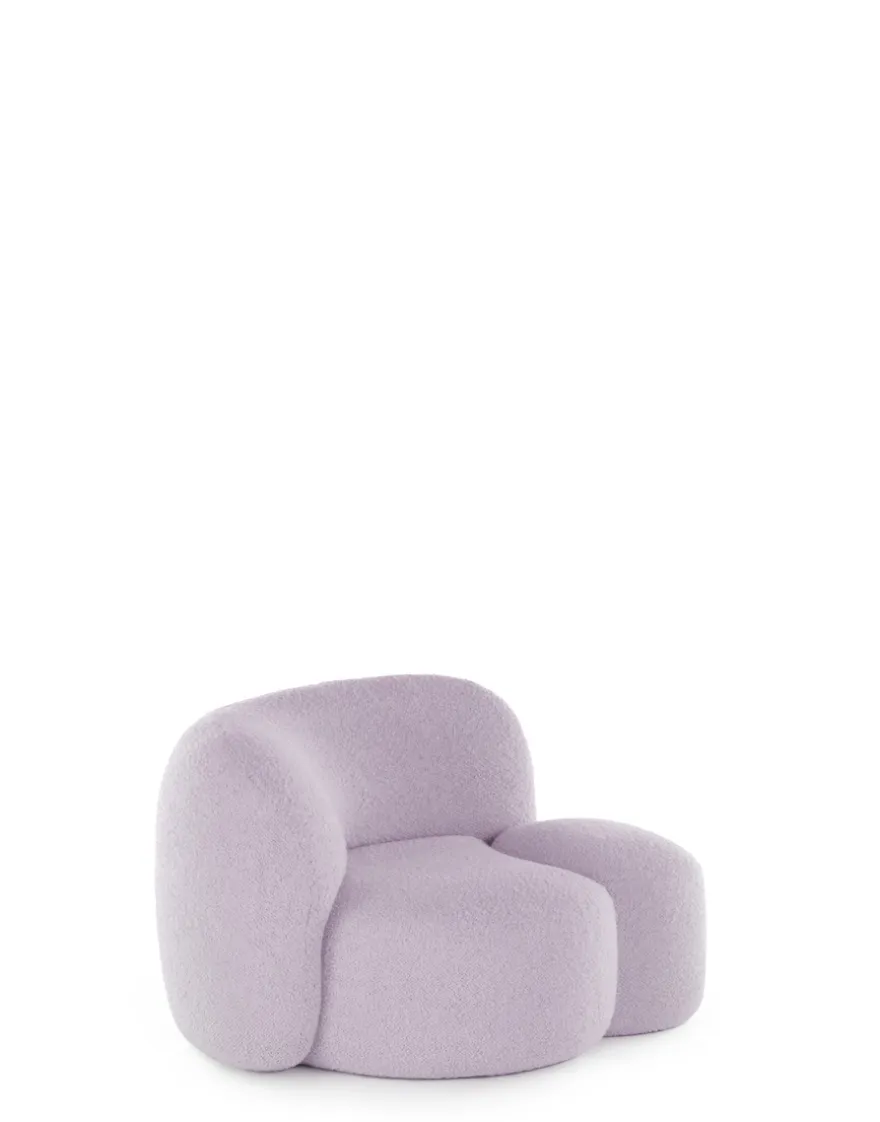 Clearance Kartell Aaland armchair tissu gorgone LILAS
