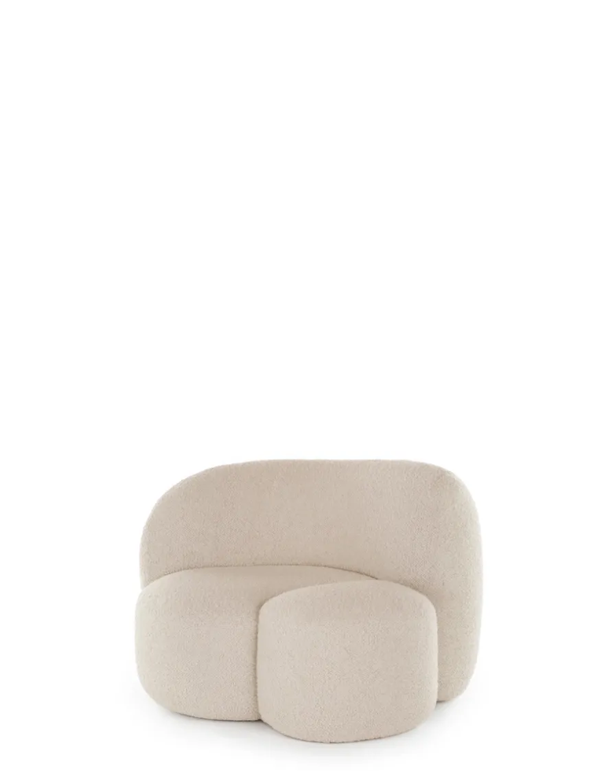 Best Kartell Aaland armchair tissu gorgone BLANC