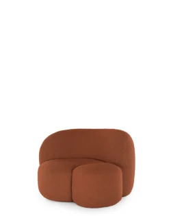 Kartell Aaland armchair tissu gorgone ROUILLE