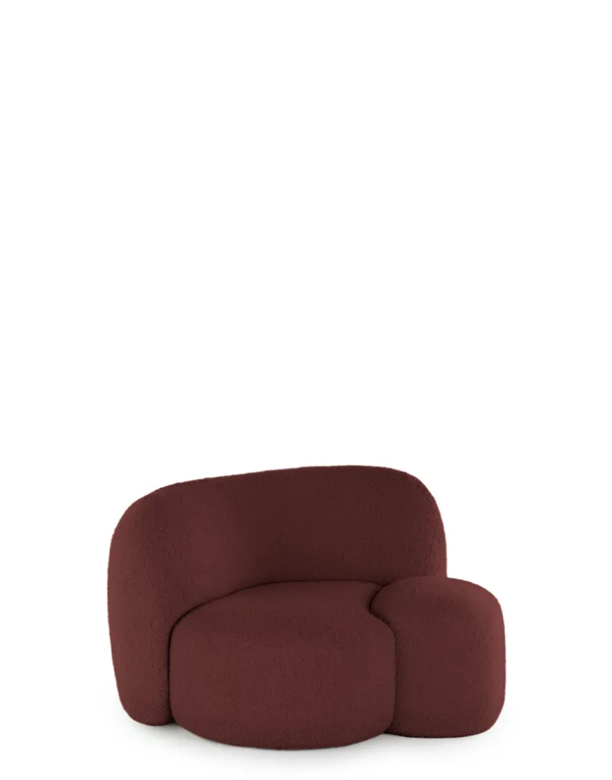 Outlet Kartell Aaland armchair tissu gorgone BORDEAUX