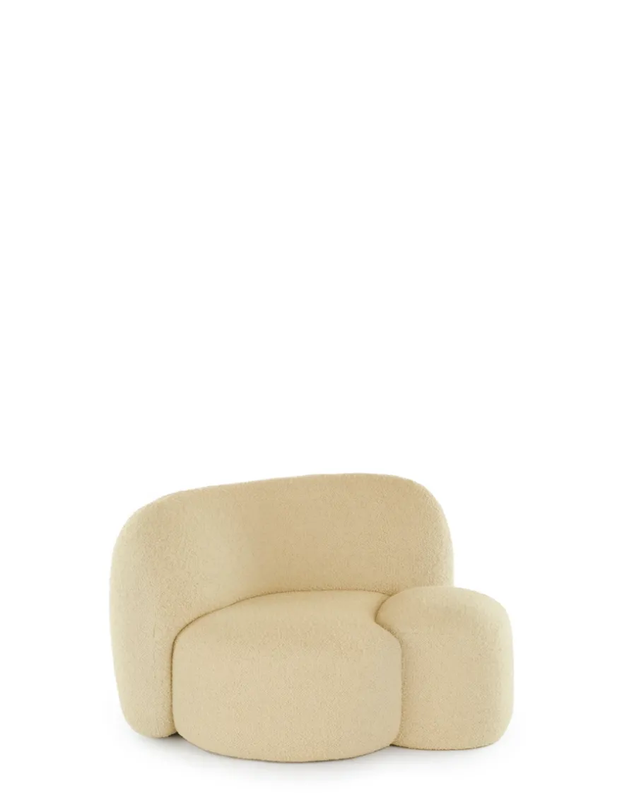 Clearance Kartell Aaland armchair tissu gorgone CREME