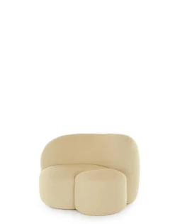 Clearance Kartell Aaland armchair tissu gorgone CREME