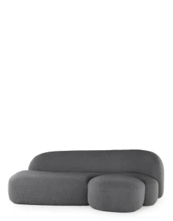 New Kartell Aaland canapé tissu bouclé new stretch GRIS