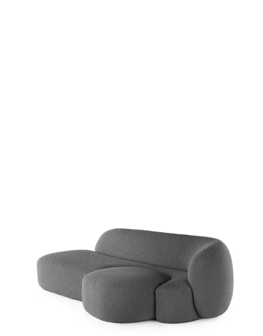 New Kartell Aaland canapé tissu bouclé new stretch GRIS