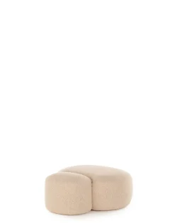 Sale Kartell Aaland pouf tissu bouclé new stretch CREME