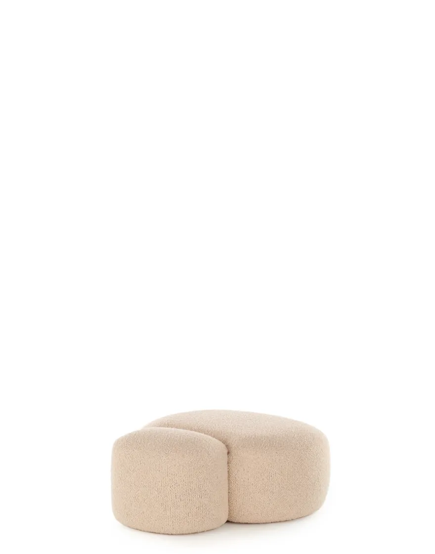 Sale Kartell Aaland pouf tissu bouclé new stretch CREME