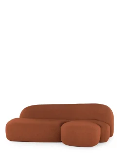 Hot Kartell Aaland sofa tissu gorgone ROUILLE