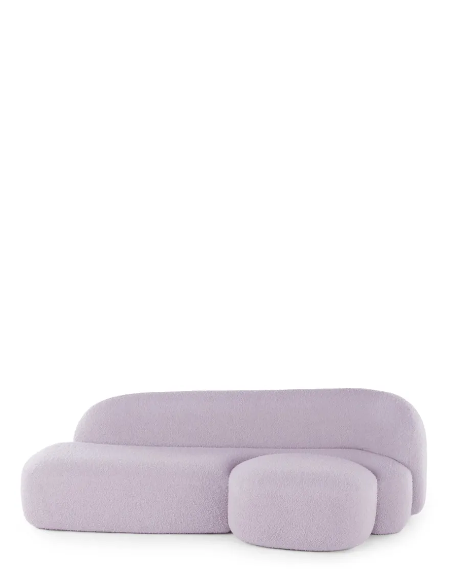 Clearance Kartell Aaland sofa tissu gorgone LILAS
