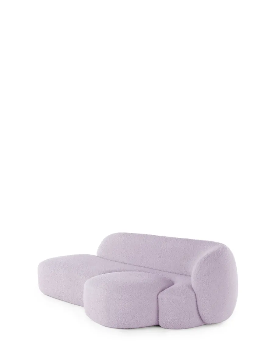 Clearance Kartell Aaland sofa tissu gorgone LILAS