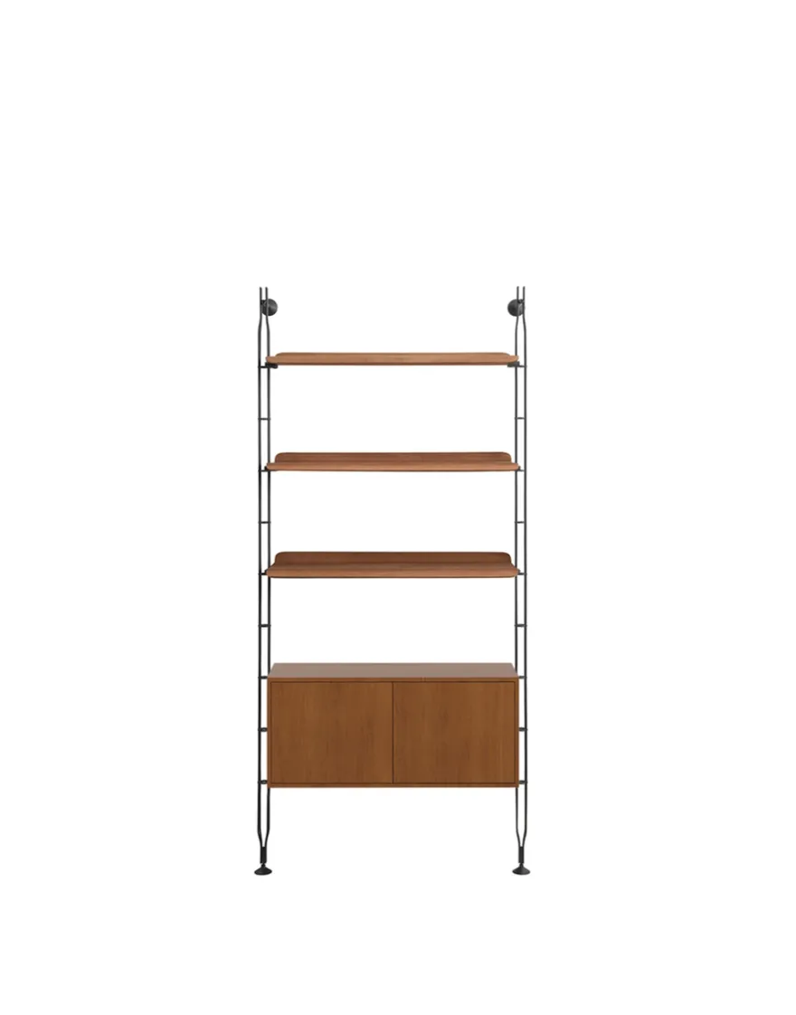 Outlet Kartell Adam wood avec rangement BOIS FONCÉ/NOIR