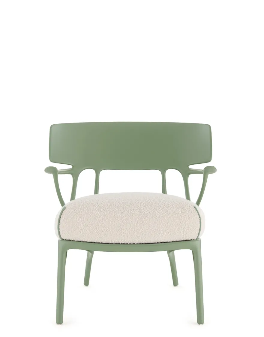 Clearance Kartell A.i. lounge bouclé BLANC