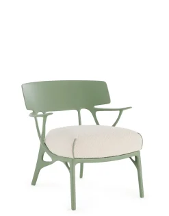 Clearance Kartell A.i. lounge bouclé BLANC