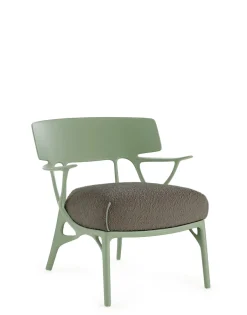Discount Kartell A.i. lounge bouclé GRIS