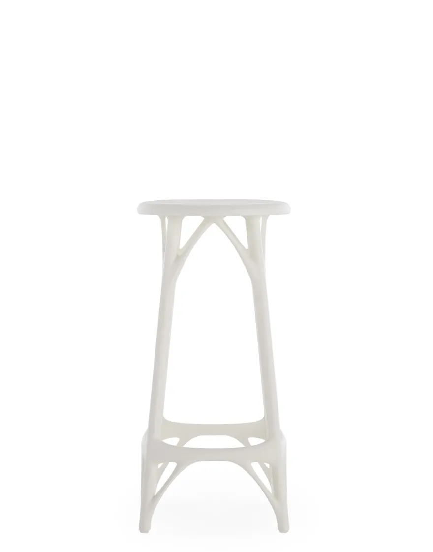 Hot Kartell A.i. stool light 65 cm (2 tabourets) BLANC