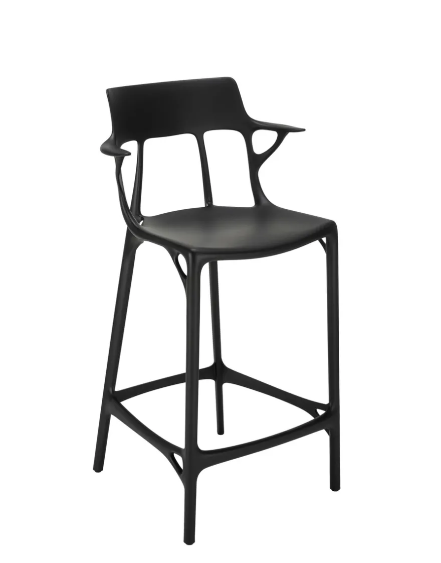 Outlet Kartell A.i. stool recycled NOIR