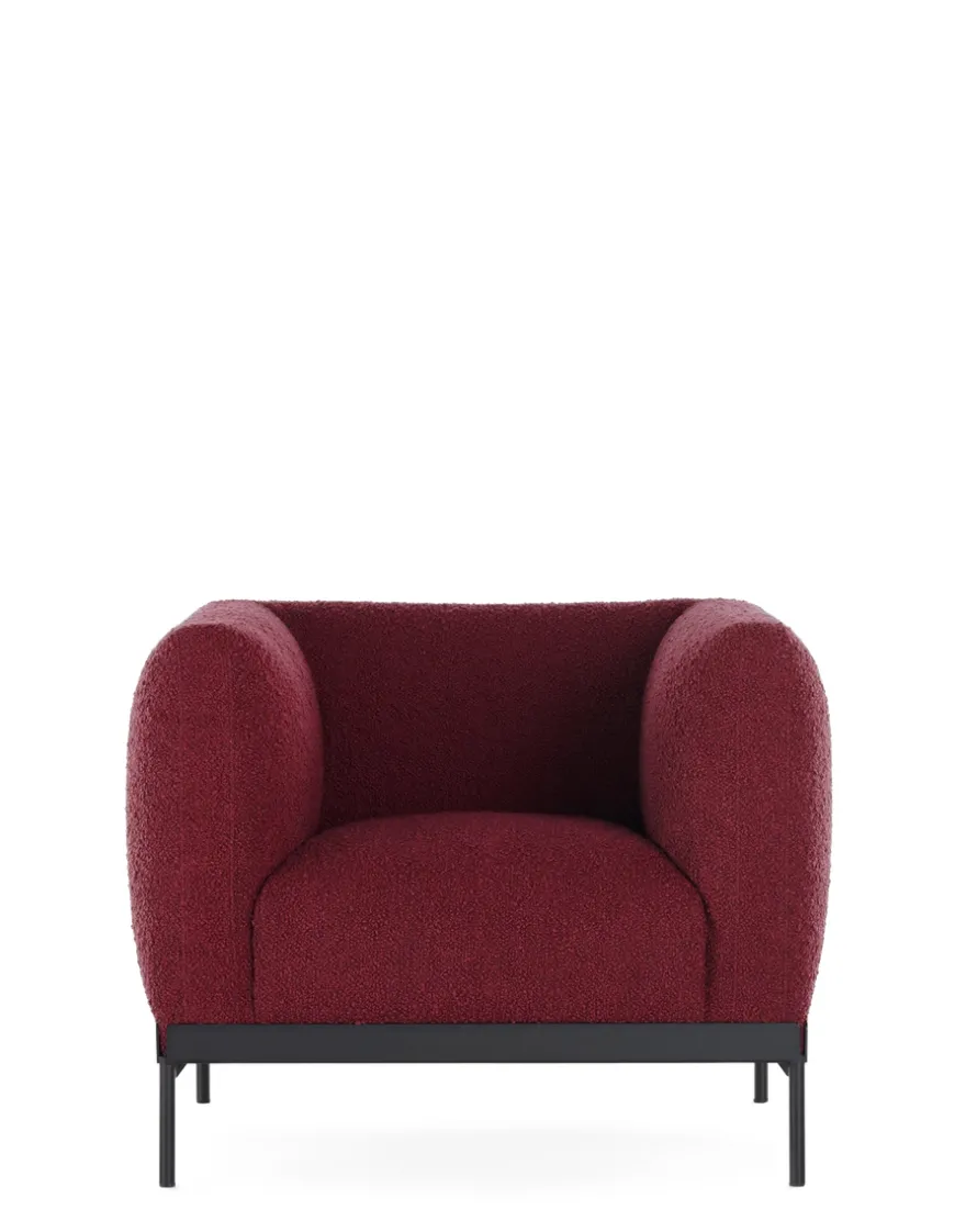 Discount Kartell Asia armchair (bouclè) BURGUNDY