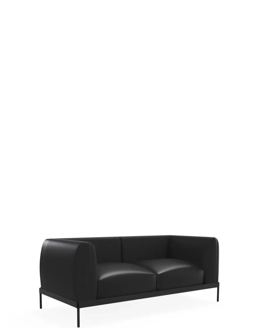Sale Kartell Asia leather deux places canapé NOIR