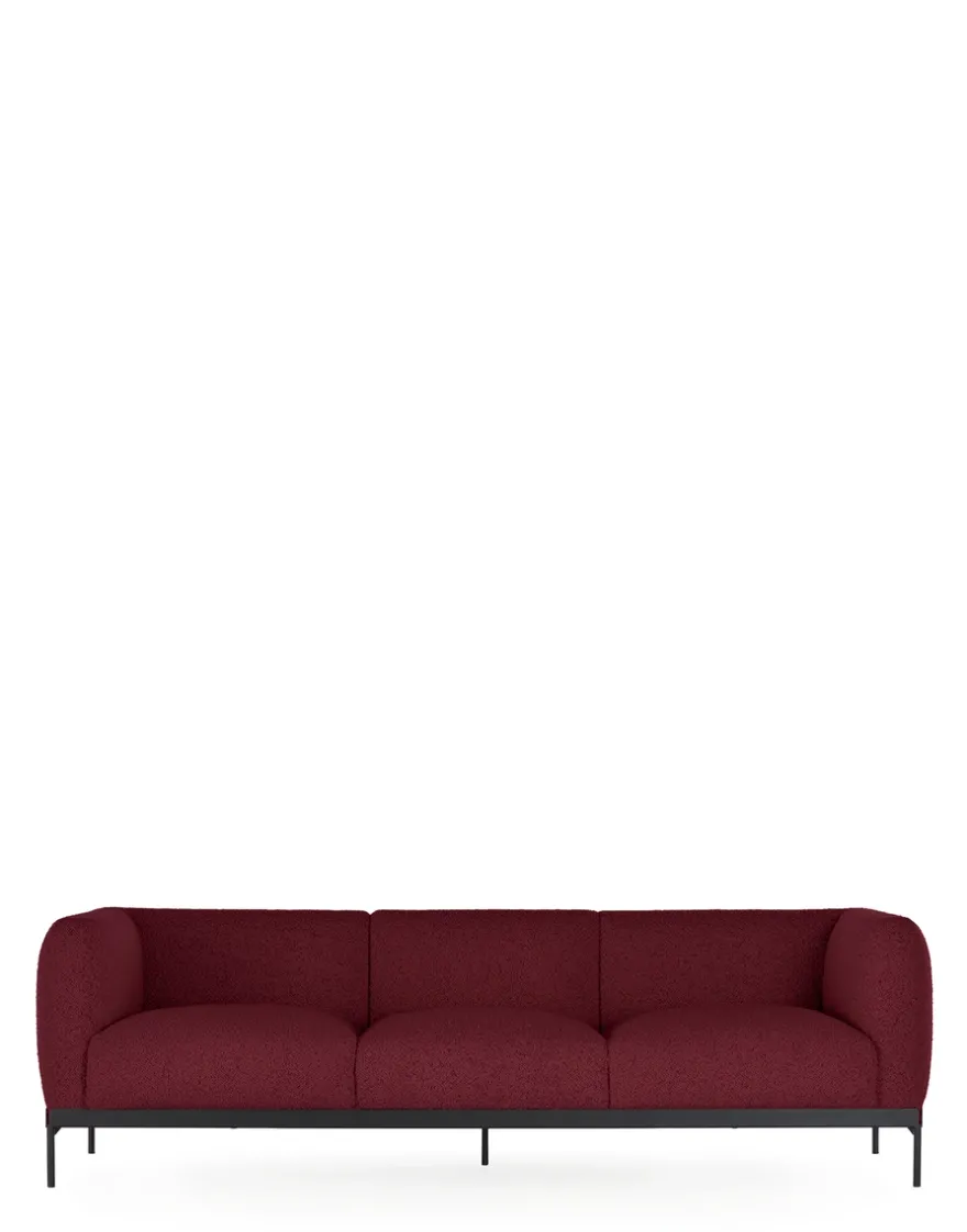 Kartell Asia sofa three-seater (bouclè) BURGUNDY