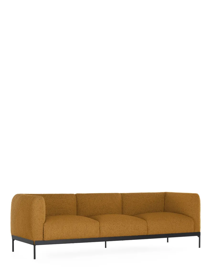 Hot Kartell Asia sofa three-seater (bouclè) MOUTARDE