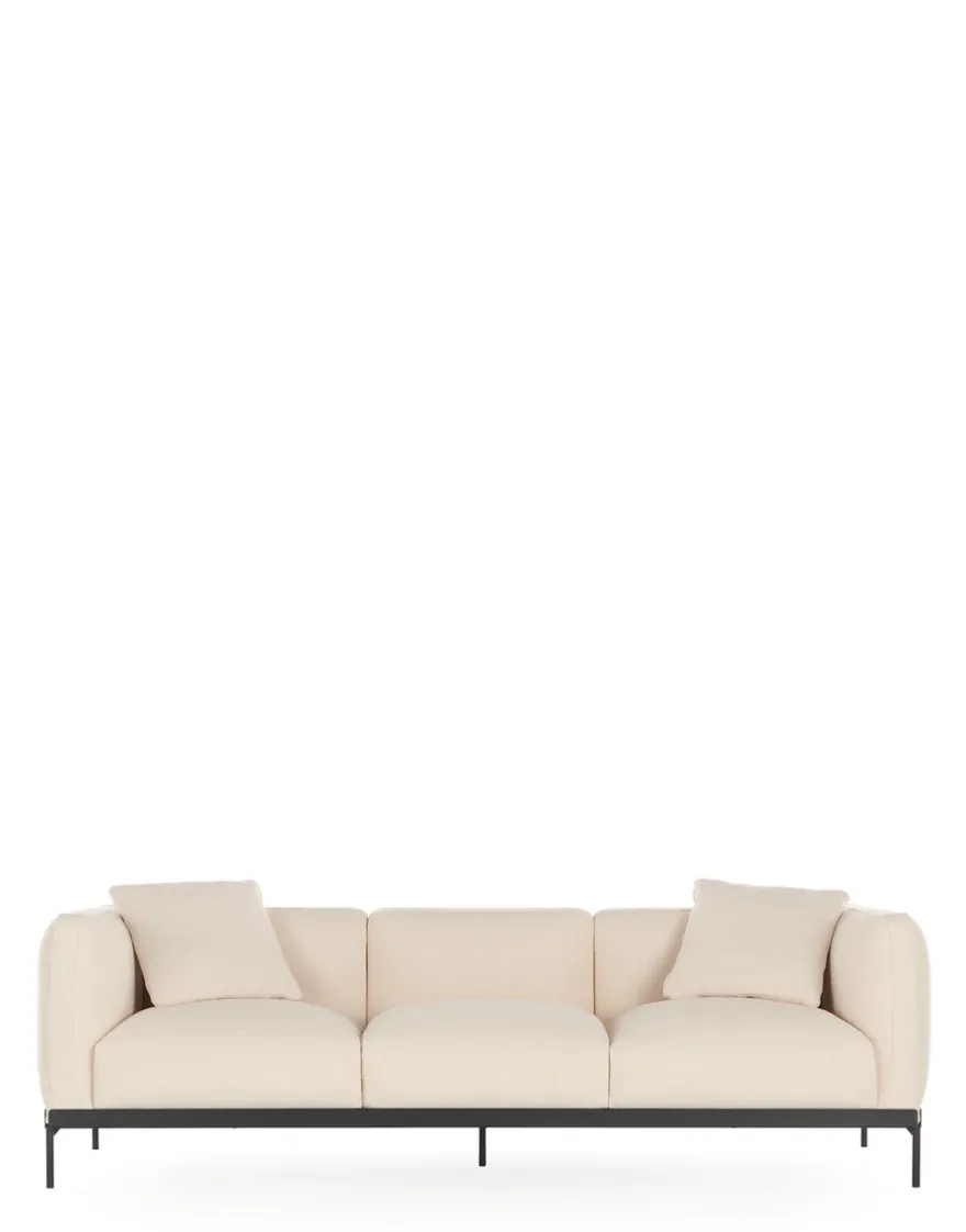 Clearance Kartell Asia sofa three-seater (cotone structure) BLANC