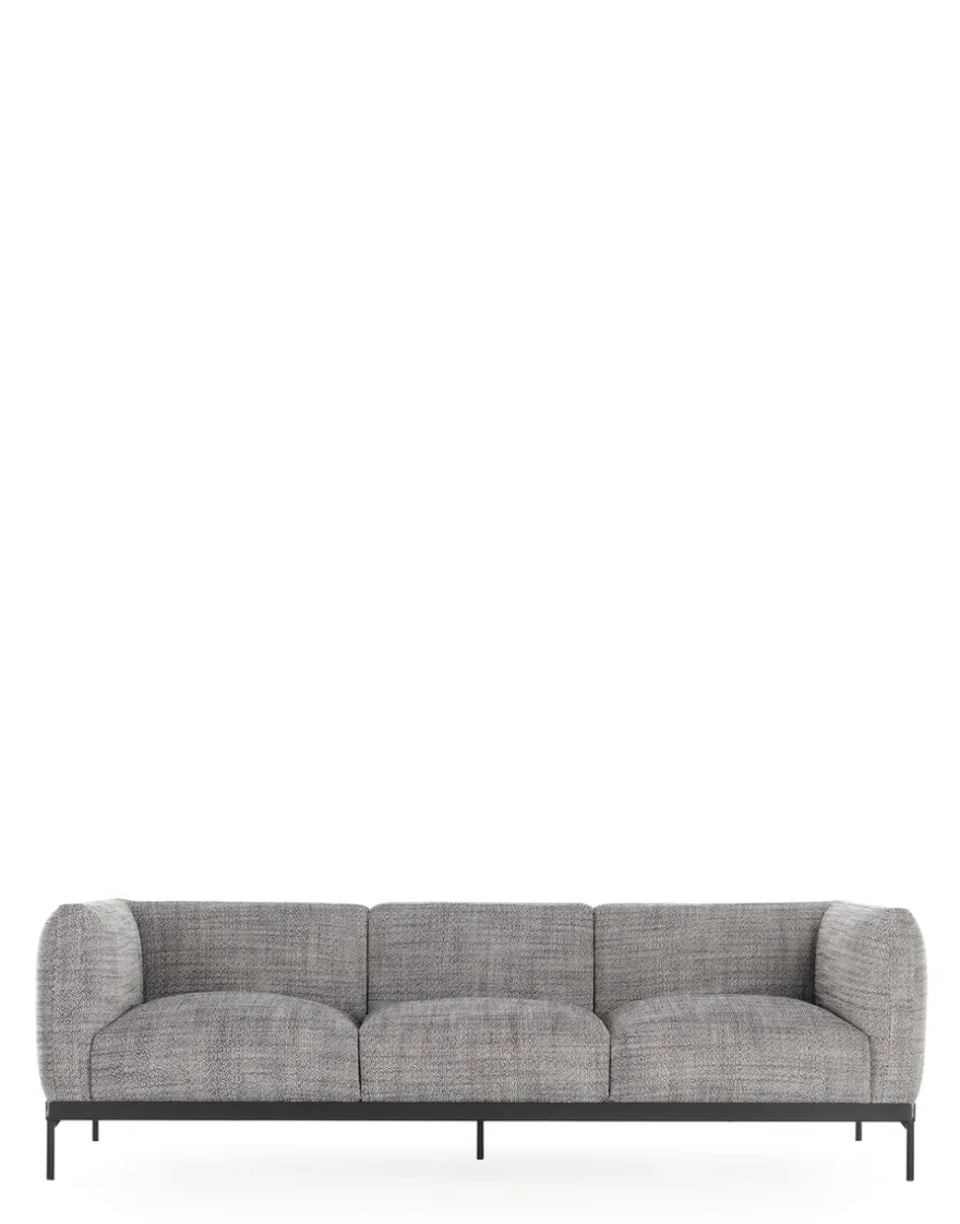 Clearance Kartell Asia sofa three-seater (cotone structure) BLANC NOIR