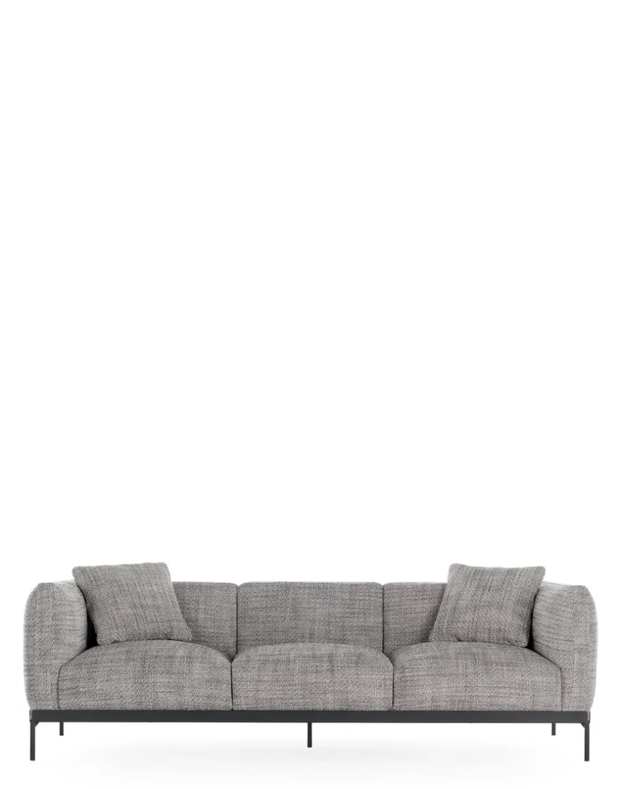 Clearance Kartell Asia sofa three-seater (cotone structure) BLANC NOIR