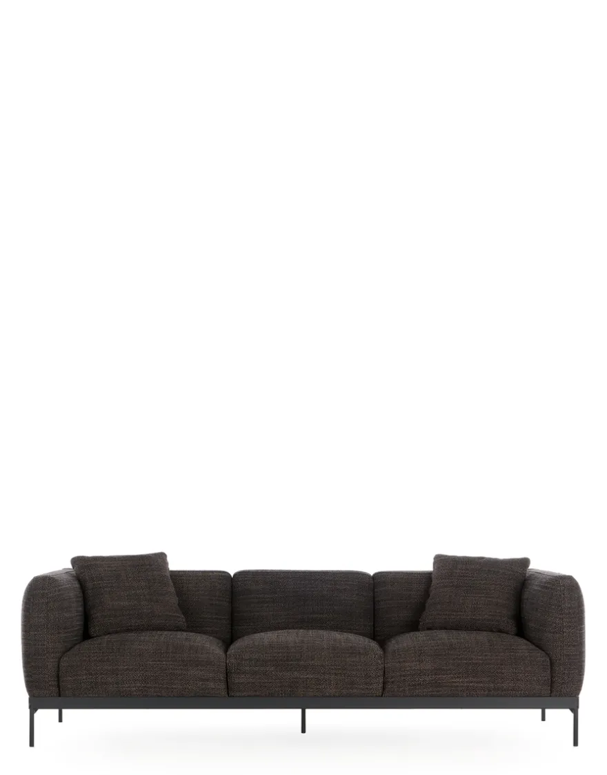 Clearance Kartell Asia sofa three-seater (cotone structure) GRIS NOIR