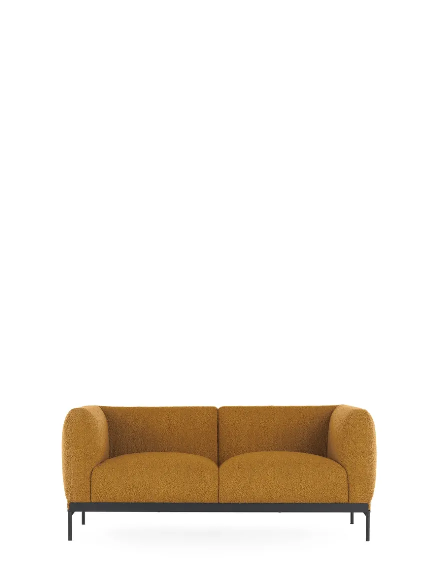 Outlet Kartell Asia sofa two-seater (bouclè) MOUTARDE