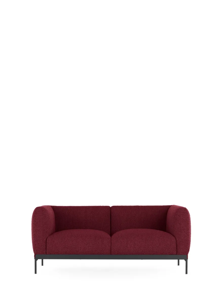 Hot Kartell Asia sofa two-seater (bouclè) BURGUNDY