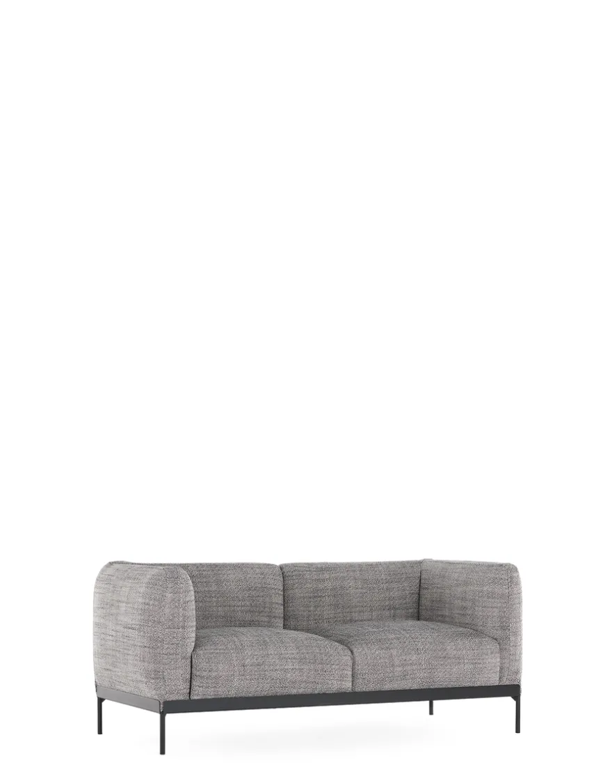 Online Kartell Asia sofa two-seater (cotone structure) BLANC NOIR