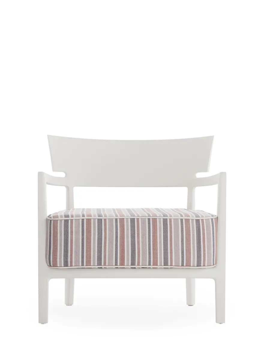 Clearance Kartell Cara mat outdoor BLANC/RAYURES BRIQUE