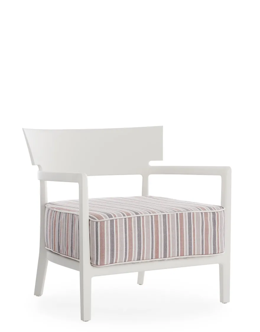Clearance Kartell Cara mat outdoor BLANC/RAYURES BRIQUE