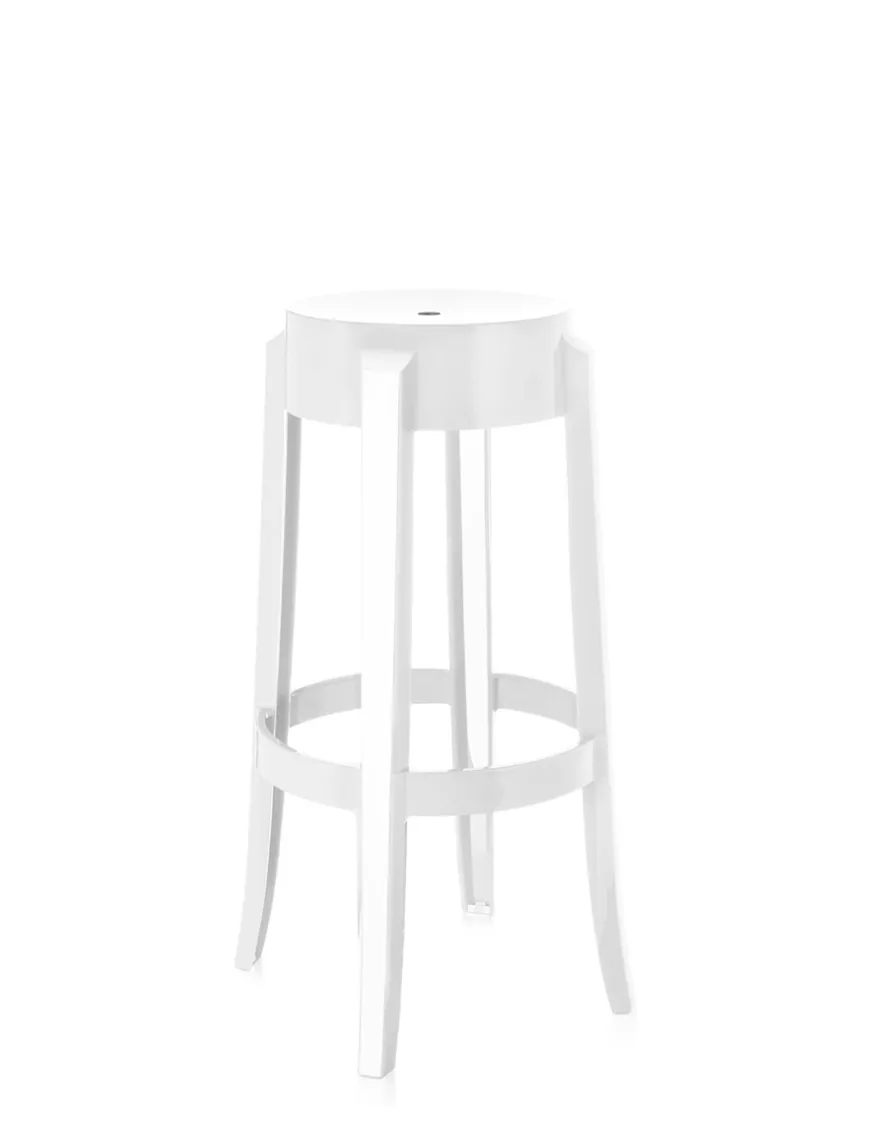 Kartell Charles ghost 75 cm (2 tabourets) BLANC