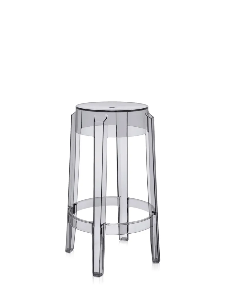 Hot Kartell Charles ghost 65 cm (2 tabourets) FUME'
