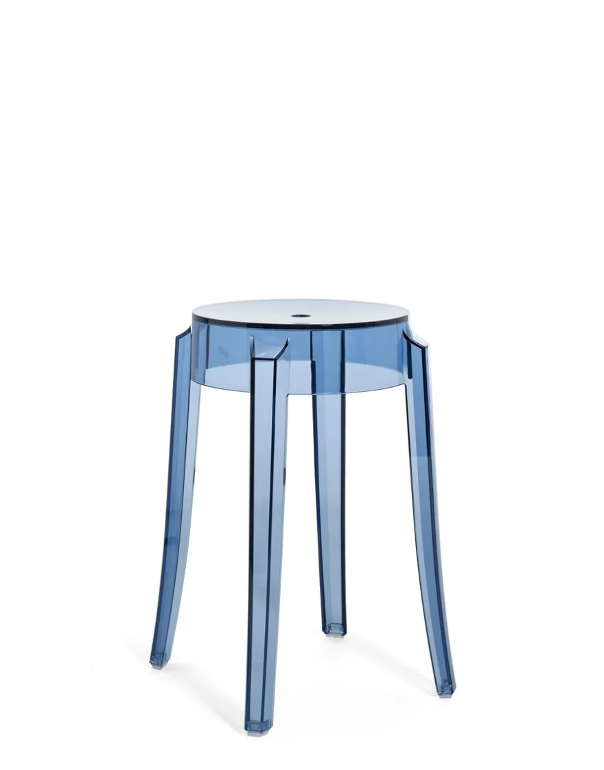New Kartell Charles ghost 46 cm (2 tabourets) POUDRÉ