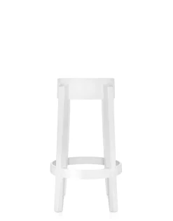 Clearance Kartell Charles ghost 65 cm (2 tabourets) BLANC