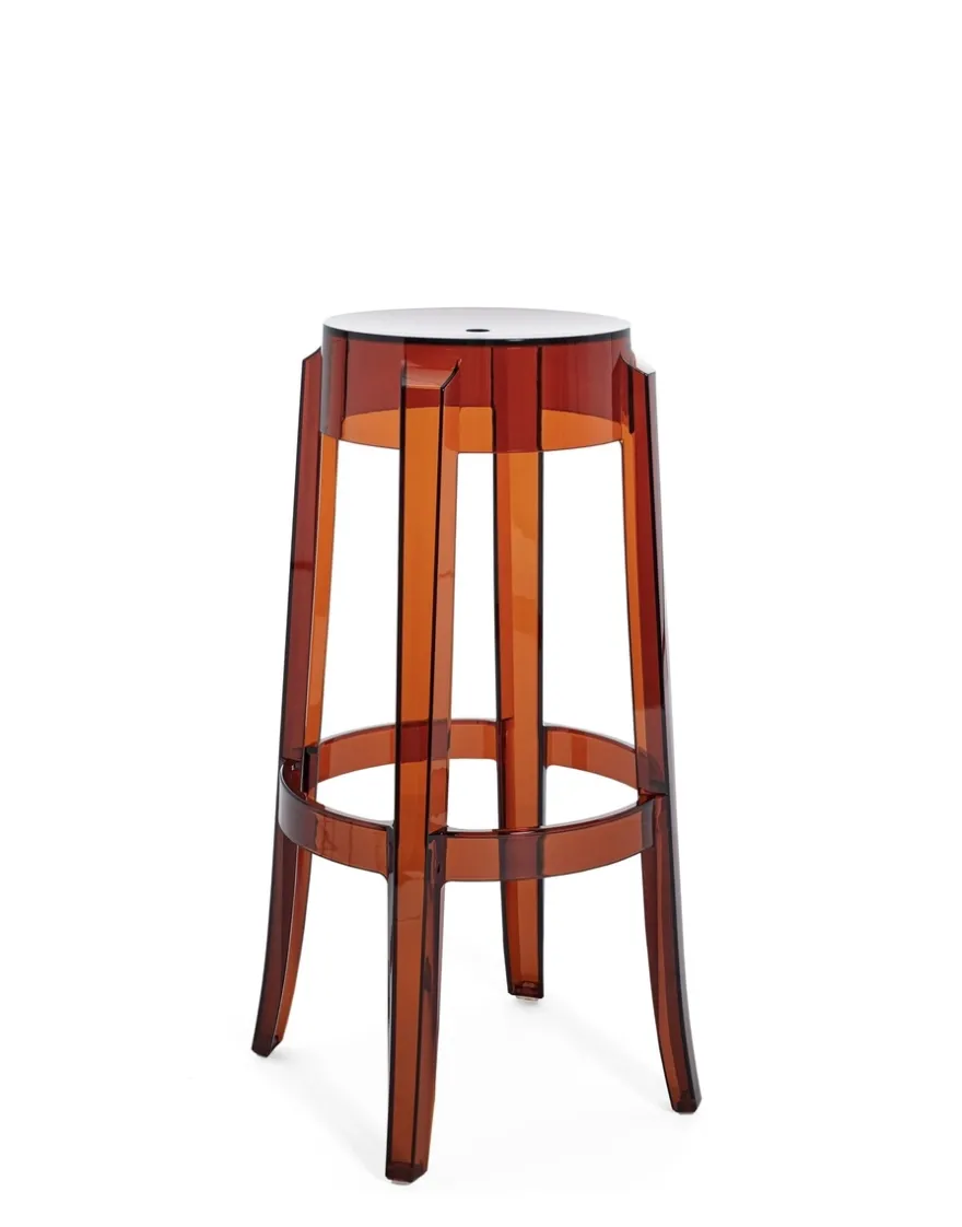 Best Kartell Charles ghost 75 cm (2 tabourets) AMBRE