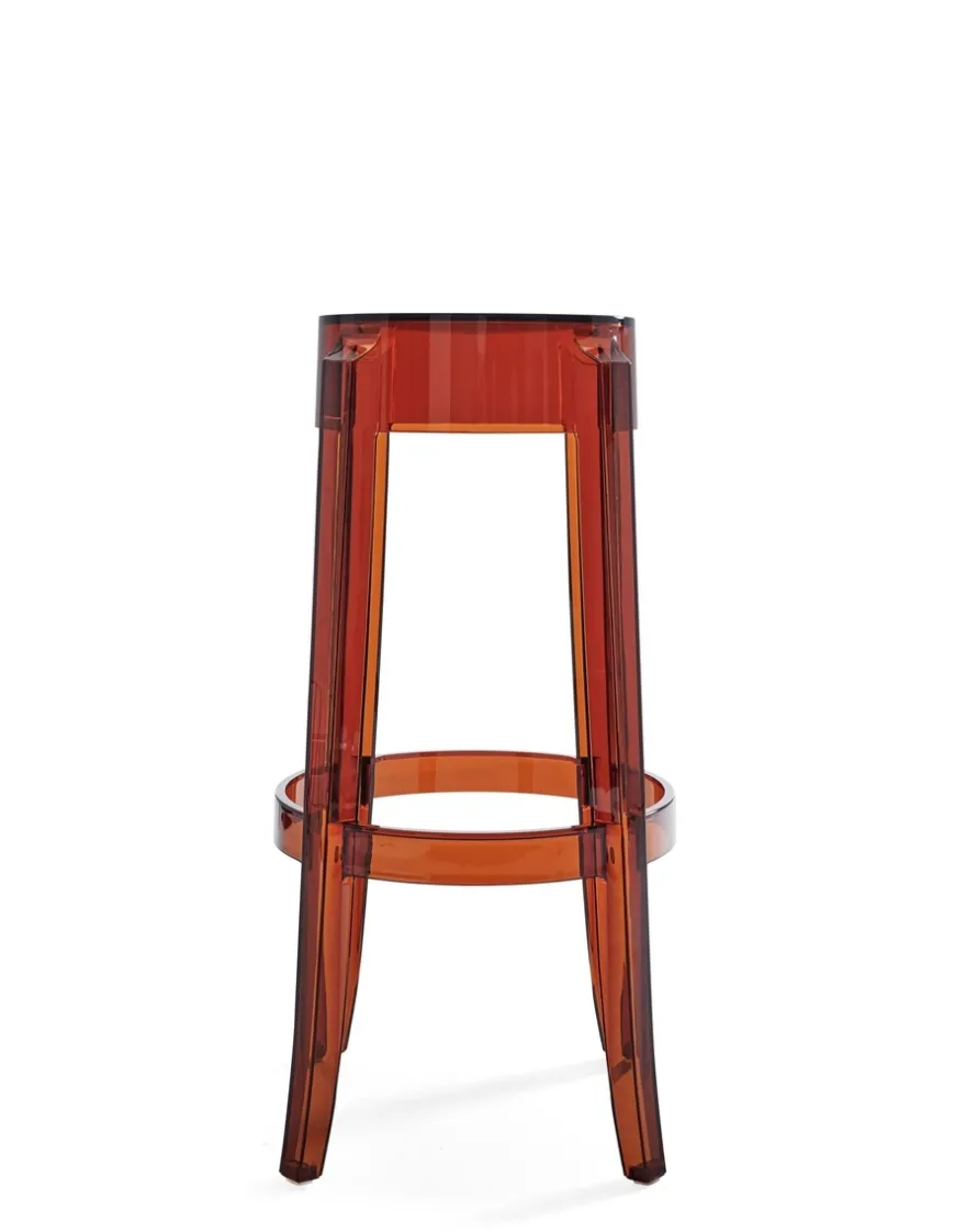 Best Kartell Charles ghost 75 cm (2 tabourets) AMBRE