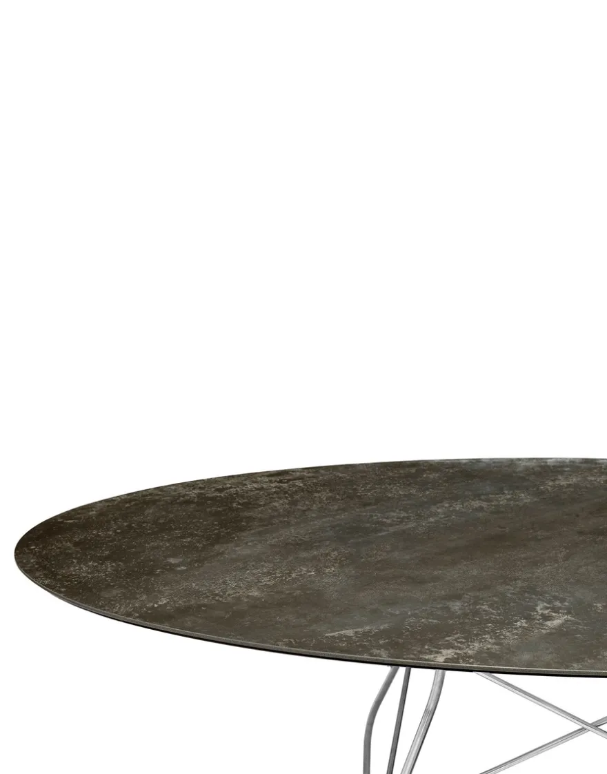Outlet Kartell Glossy marble oval BRONZE ANCIEN