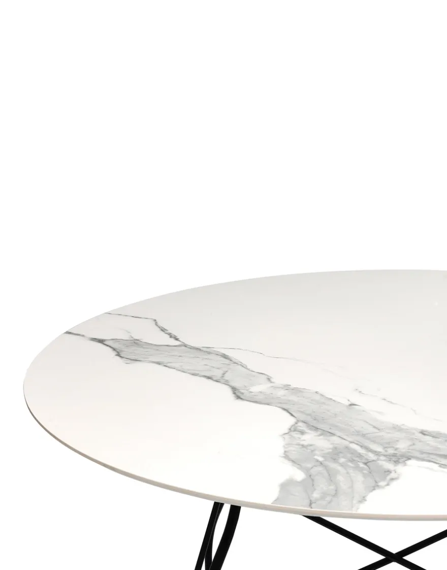 Online Kartell Glossy marble round MARBRE BLANC