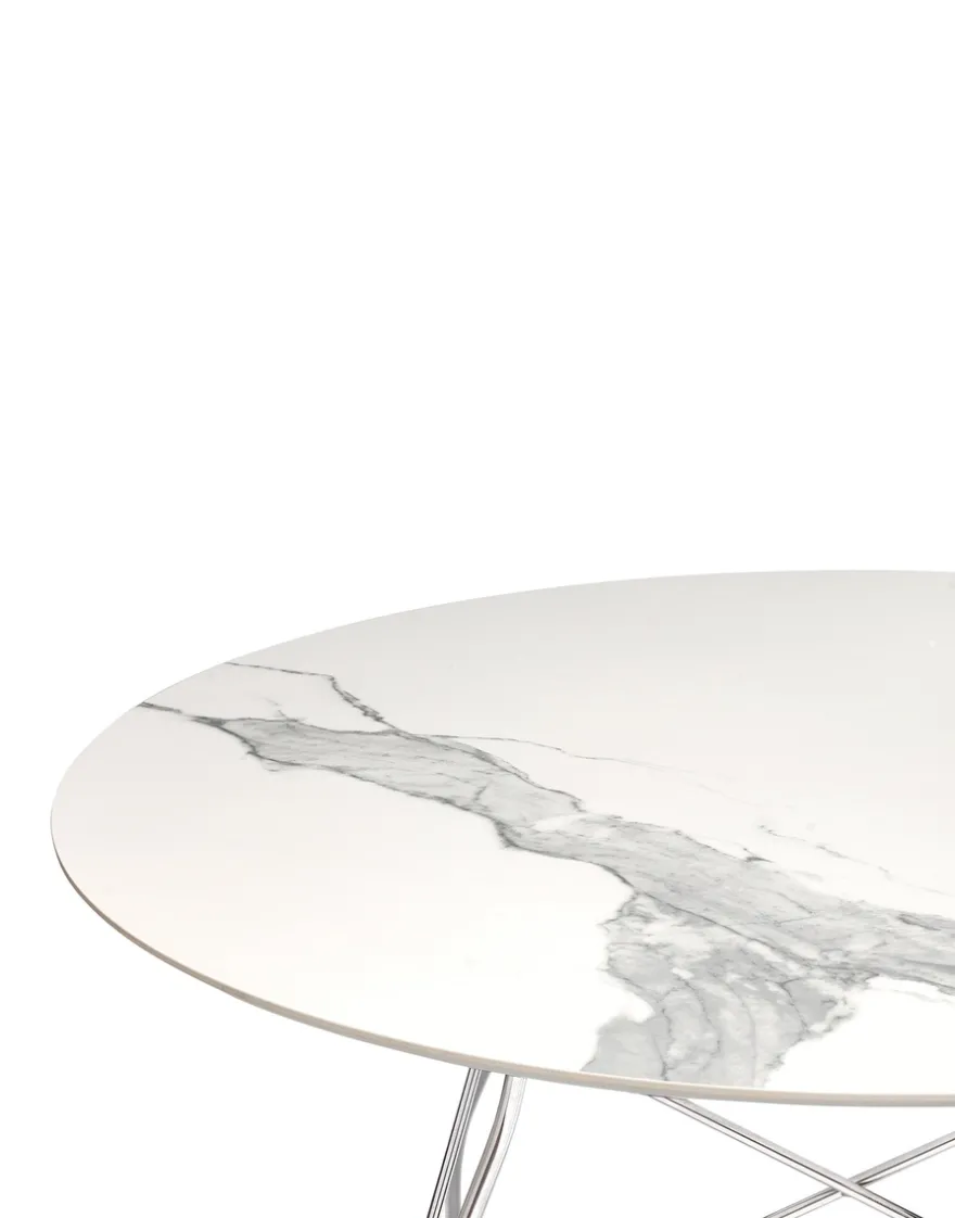 Best Kartell Glossy marble round MARBRE BLANC